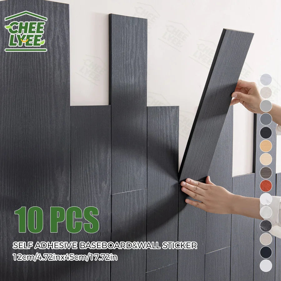 Self-Adhesive Wall Skirting Line Stickers Indoor PVC 10 Pack