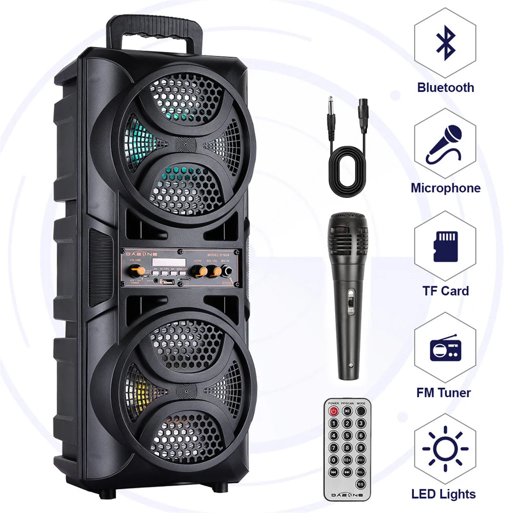 CURUK 3000W Portable Bluetooth Speaker Subwoofer Bass System