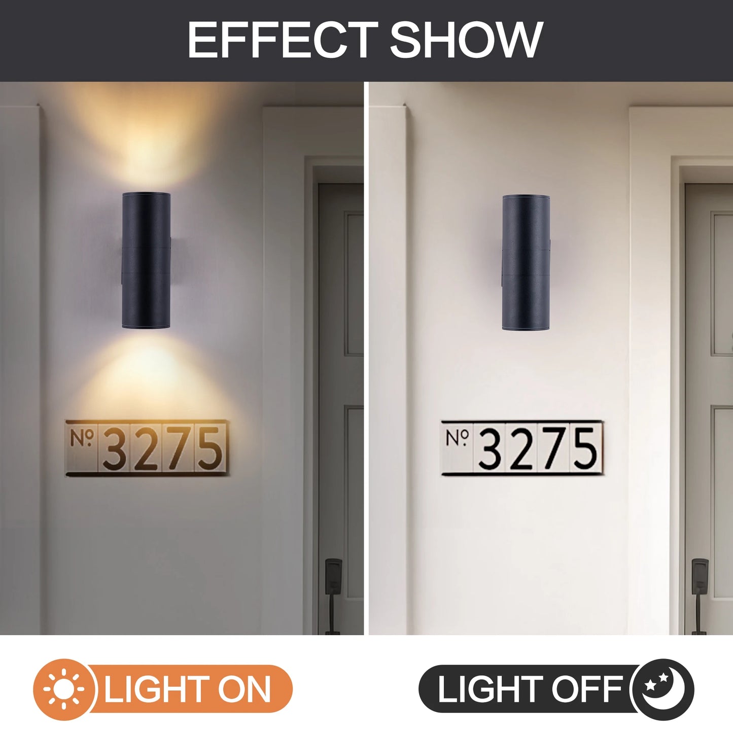 ARLGSITE IP65 Outdoor Wall Light 2 Pack E26 Aluminum Sconce