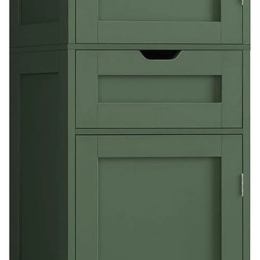 Bathroom Storage Cabinet 2 Doors 1 Drawer Adjustable Shelves