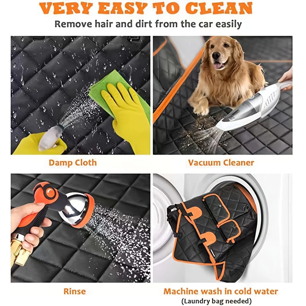 Pet Car Seat Cover 5-In-1 Convertible Dog Hammock Seat Protector