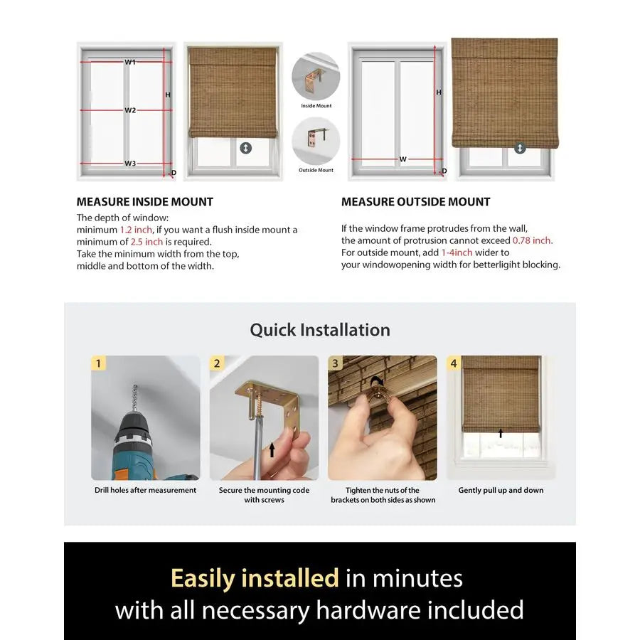 Bamboo Roman Shades For Windows Natural Light Filtering