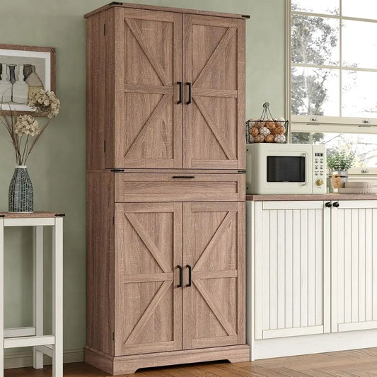 Modular Kitchen Storage Cabinet With Shelves And Drawers