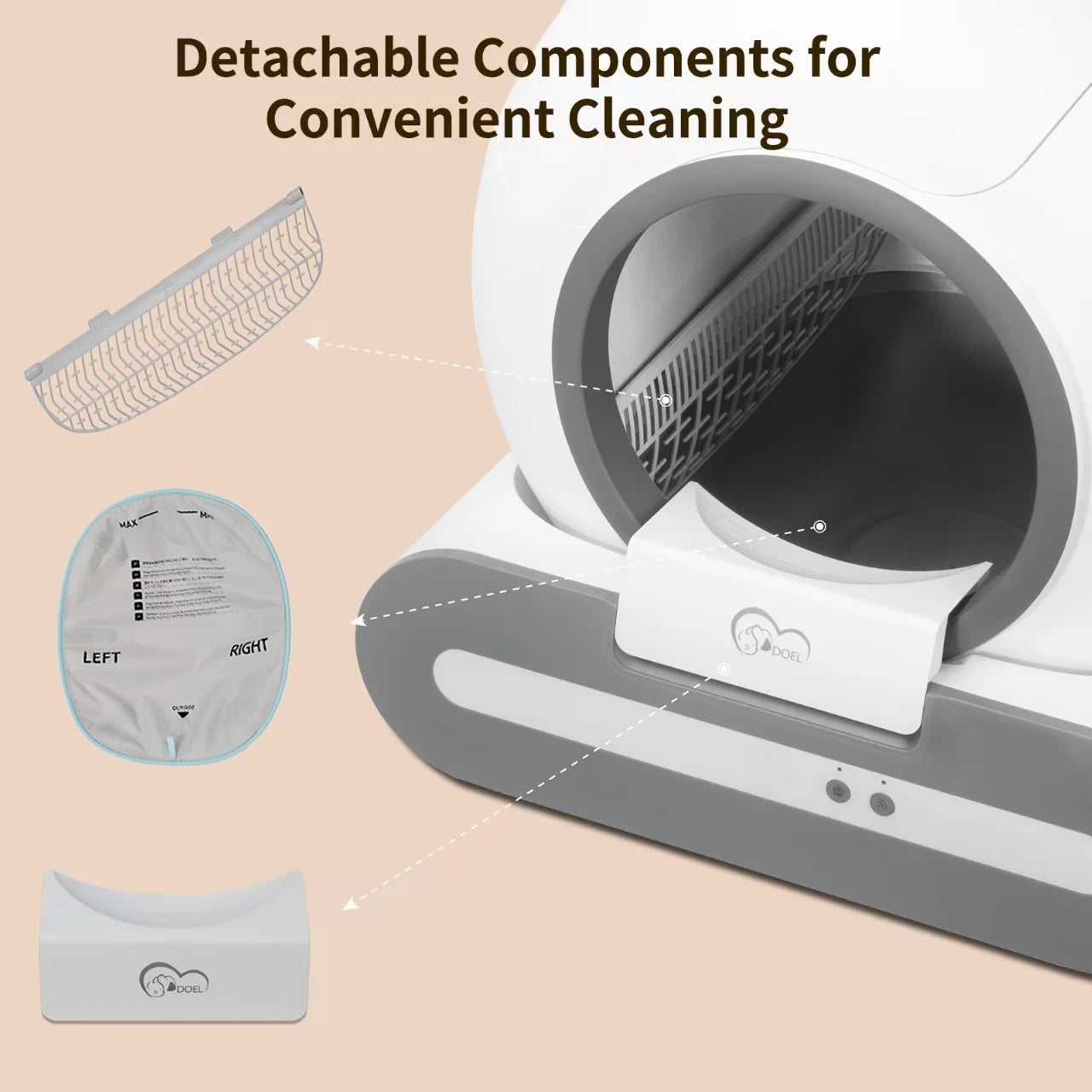 DOEL Self Cleaning Cat Litter Box With Smart App Control