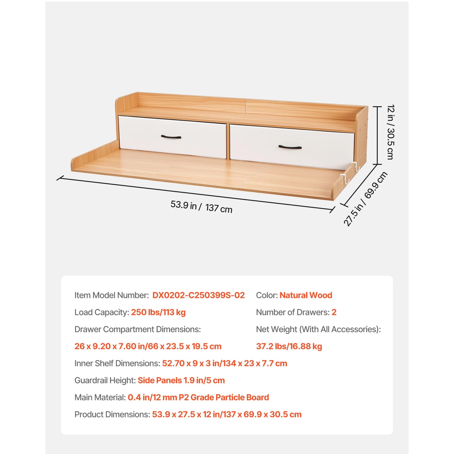 SucceBuy Washer Dryer Countertop With Drawer Shelf For Laundry Organization