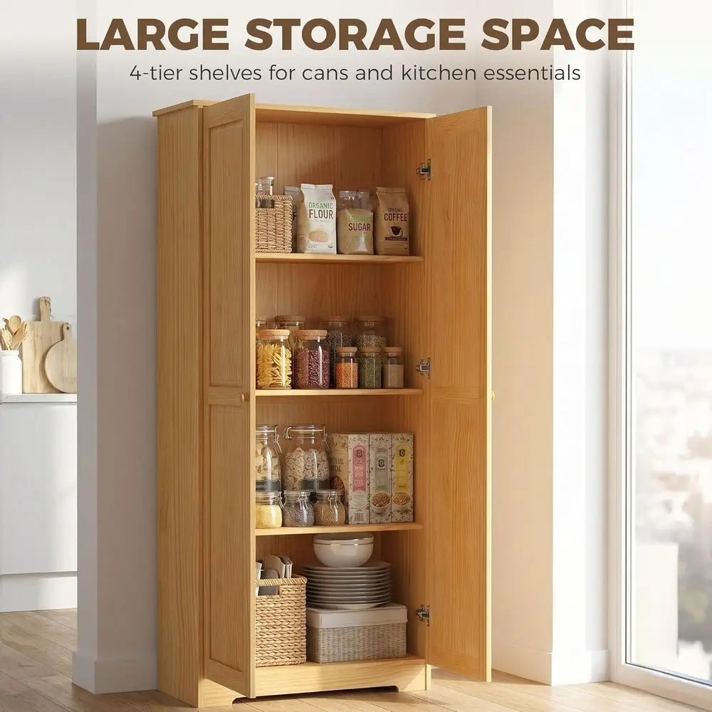 Modular Kitchen Pantry Cabinet With Adjustable Shelves Soft Close Door