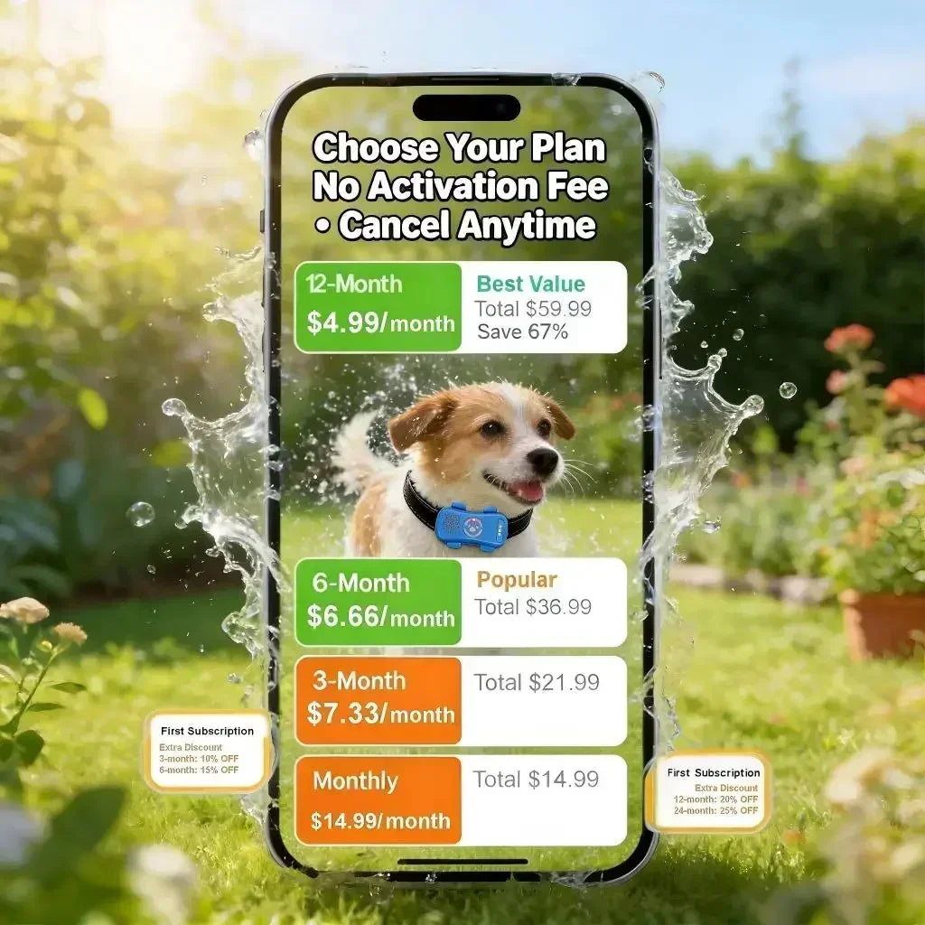 WANWAYTECH GPS Pet Tracker 4G Real-Time Tracking Waterproof IP67
