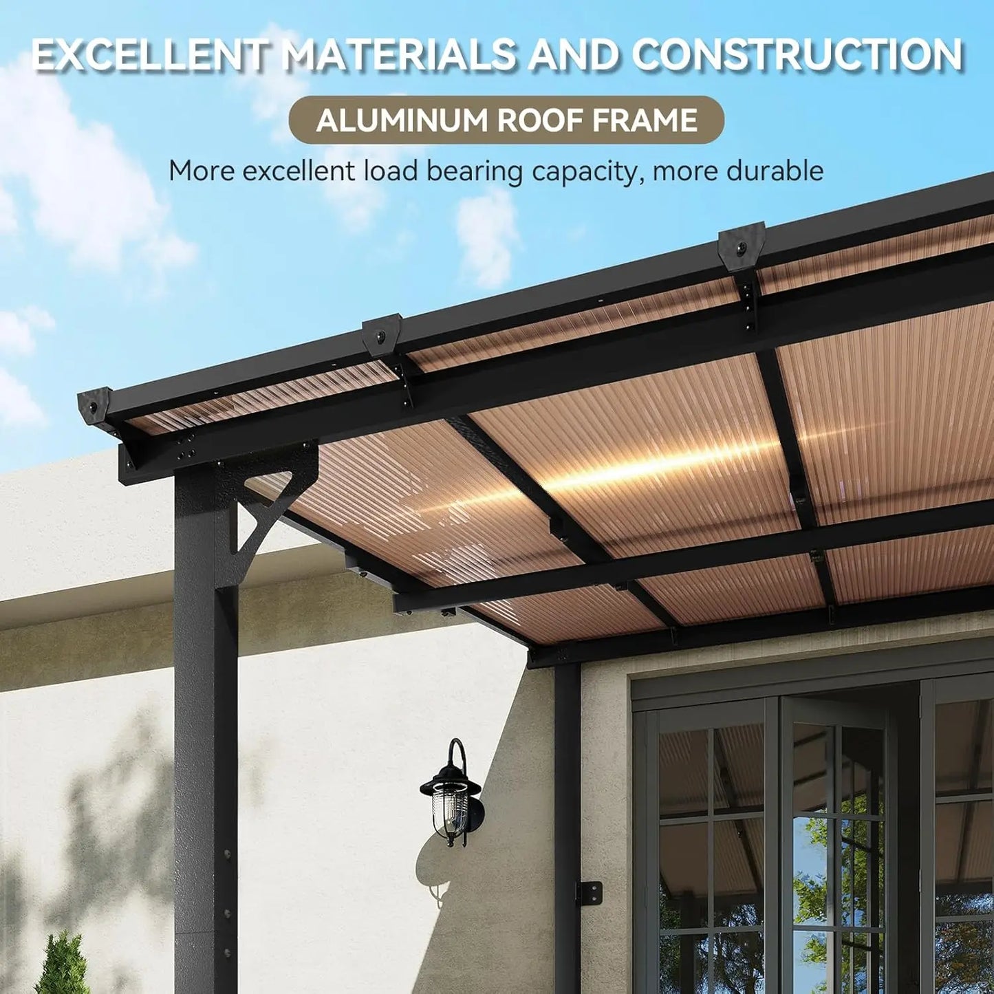 Aoxun Wall Mounted Gazebo Pergola For Outdoor Patio