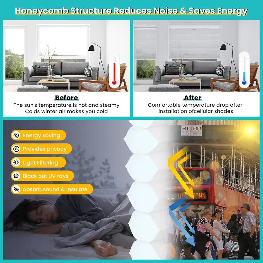 Top Down Bottom Up Cordless Cellular Shades For Windows