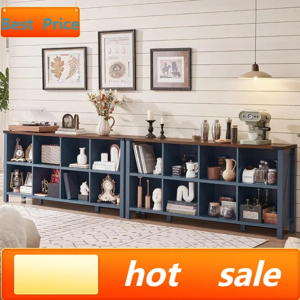 Rustic Wooden Shelf Console for Hallway and Living Room