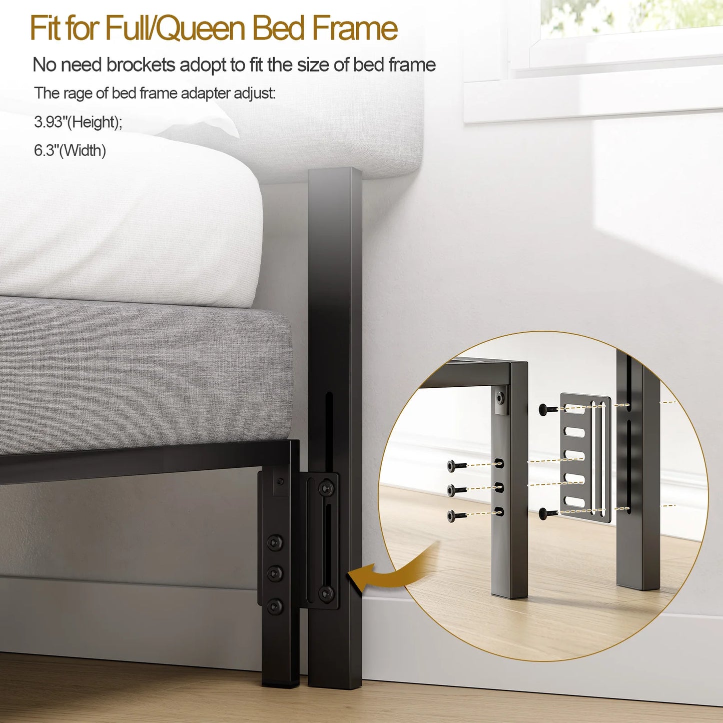 ONBRILL Adjustable Linen Headboard With Storage And RGB Lighting