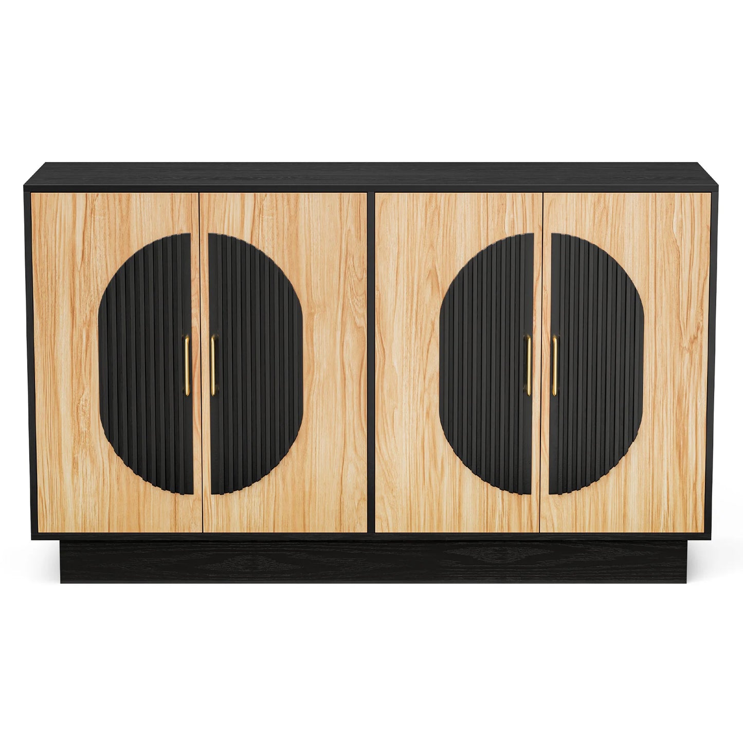 Fluted Modular Buffet Cabinet With Storage For Living Room