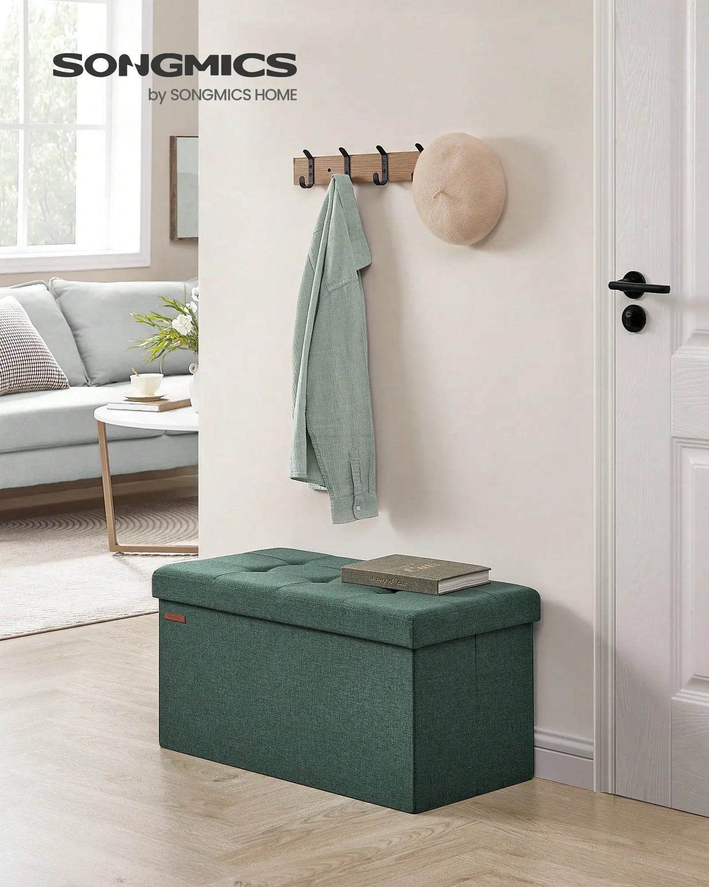 Storage Ottoman Bench With Chest For Living Room And Bedroom