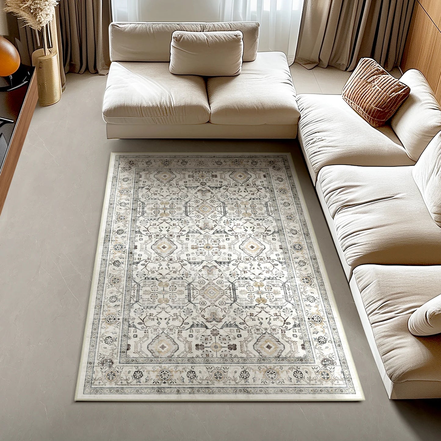Kilim Wool Silk Rug Washable Turkish Persian Geometric Area Rug
