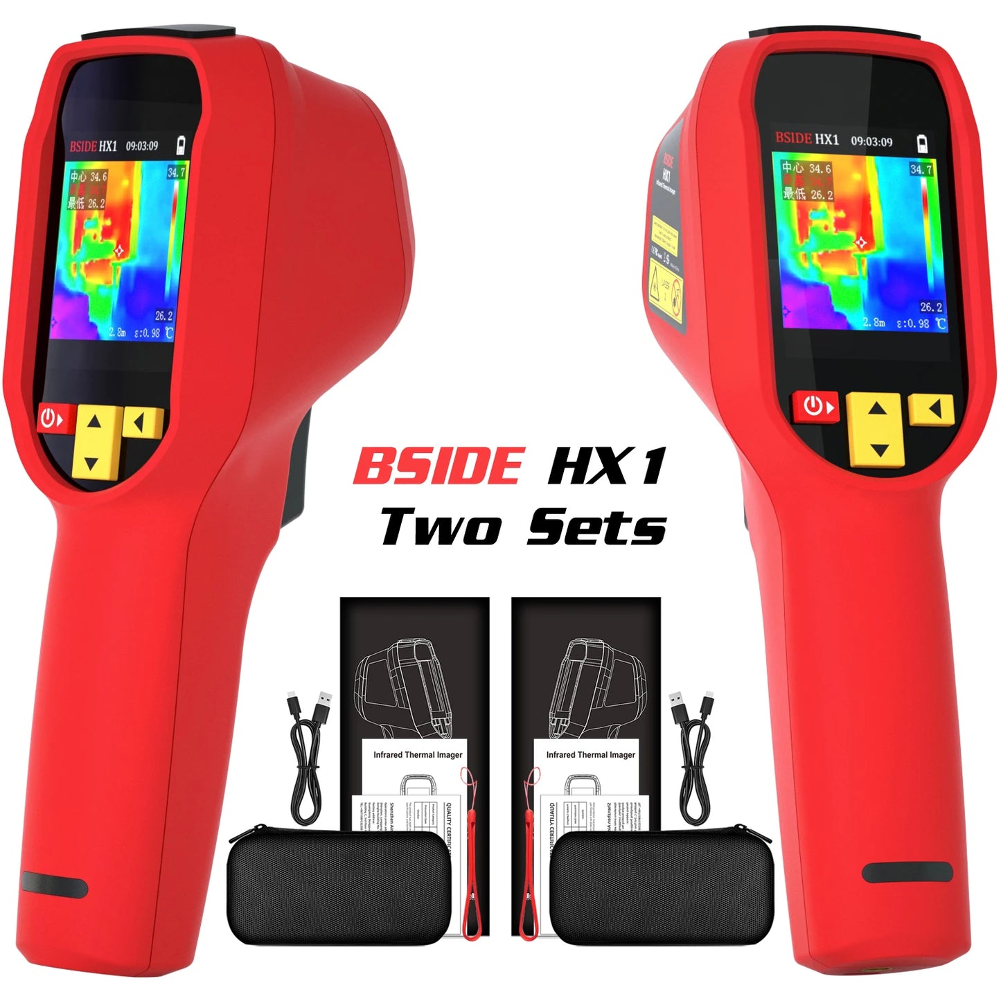 BSIDE Handheld Thermal Imaging Camera HX1 240x240 For PCB Repair