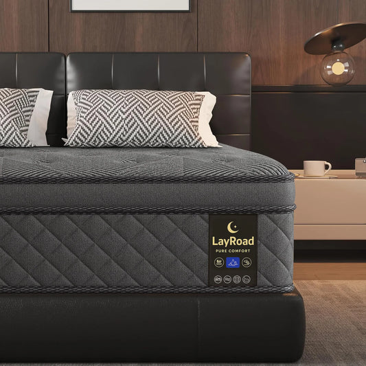 LayRoad Memory Foam Mattress Medium Firmness Boxed