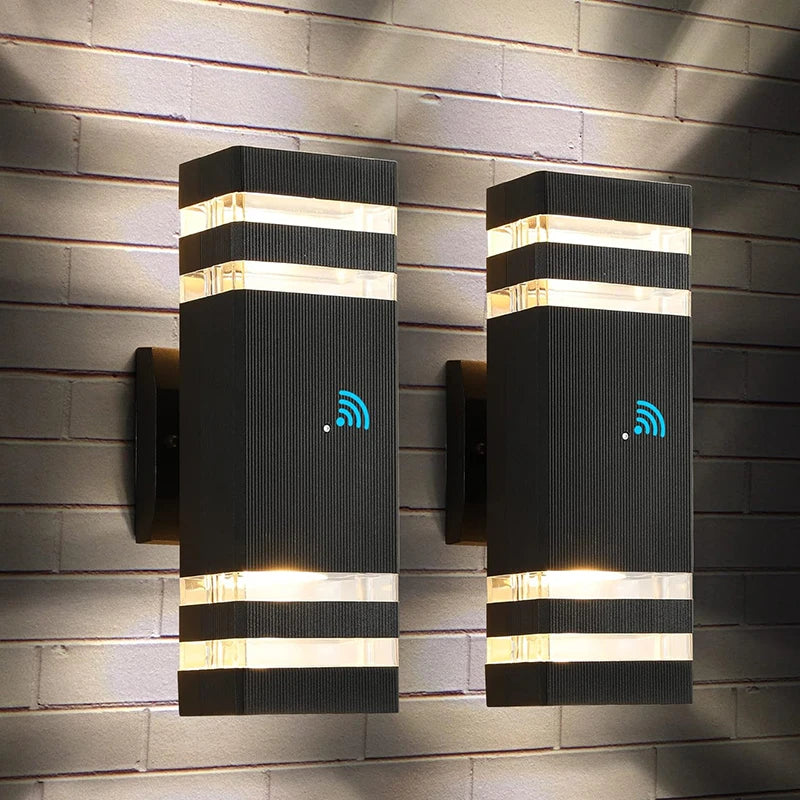 Smart Outdoor LED Wall Light Sconce Waterproof Sensor For Balcony Garden