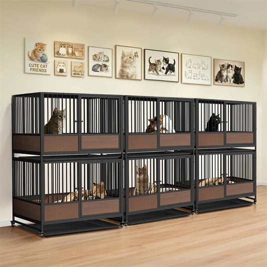 Cat Cage Kennel Heavy Duty Metal Pet Crate For Boarding