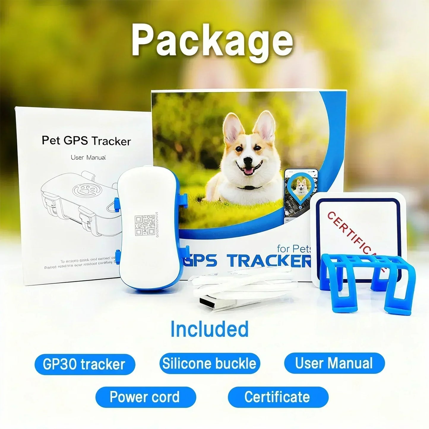 WANWAYTECH GPS Pet Tracker 4G Real-Time Tracking Waterproof IP67