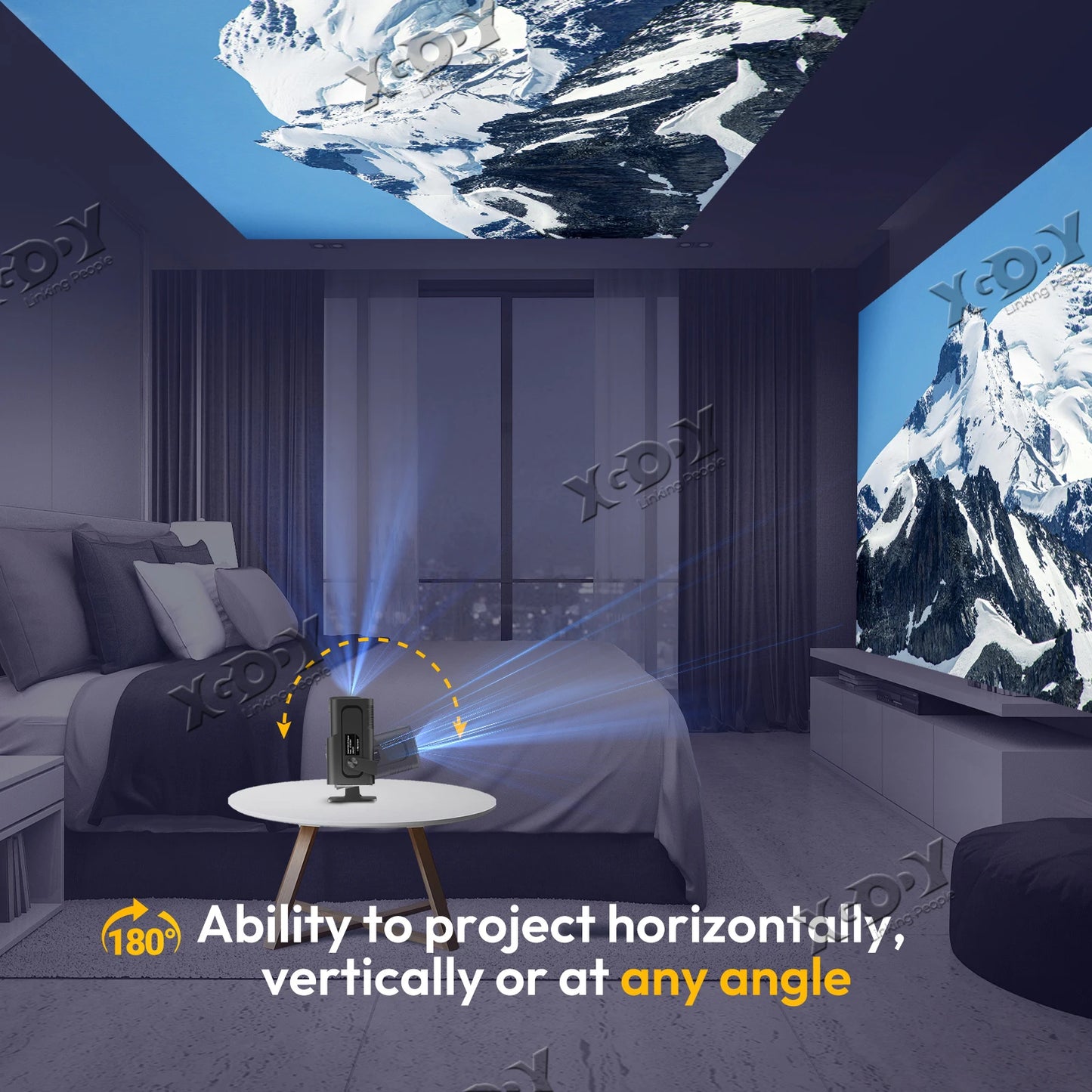 XGODY 4K Projector Smart LED Home Theater With WiFi