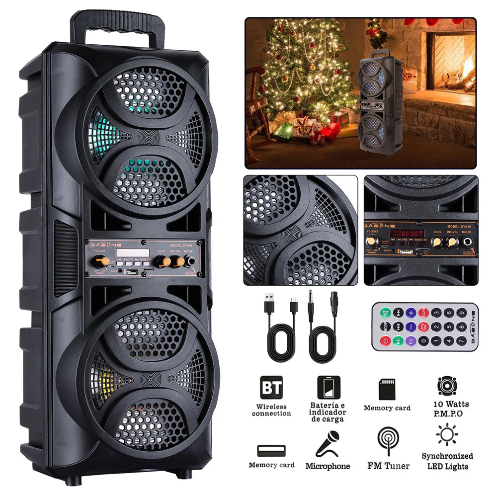 CURUK 3000W Portable Bluetooth Speaker Subwoofer Bass System