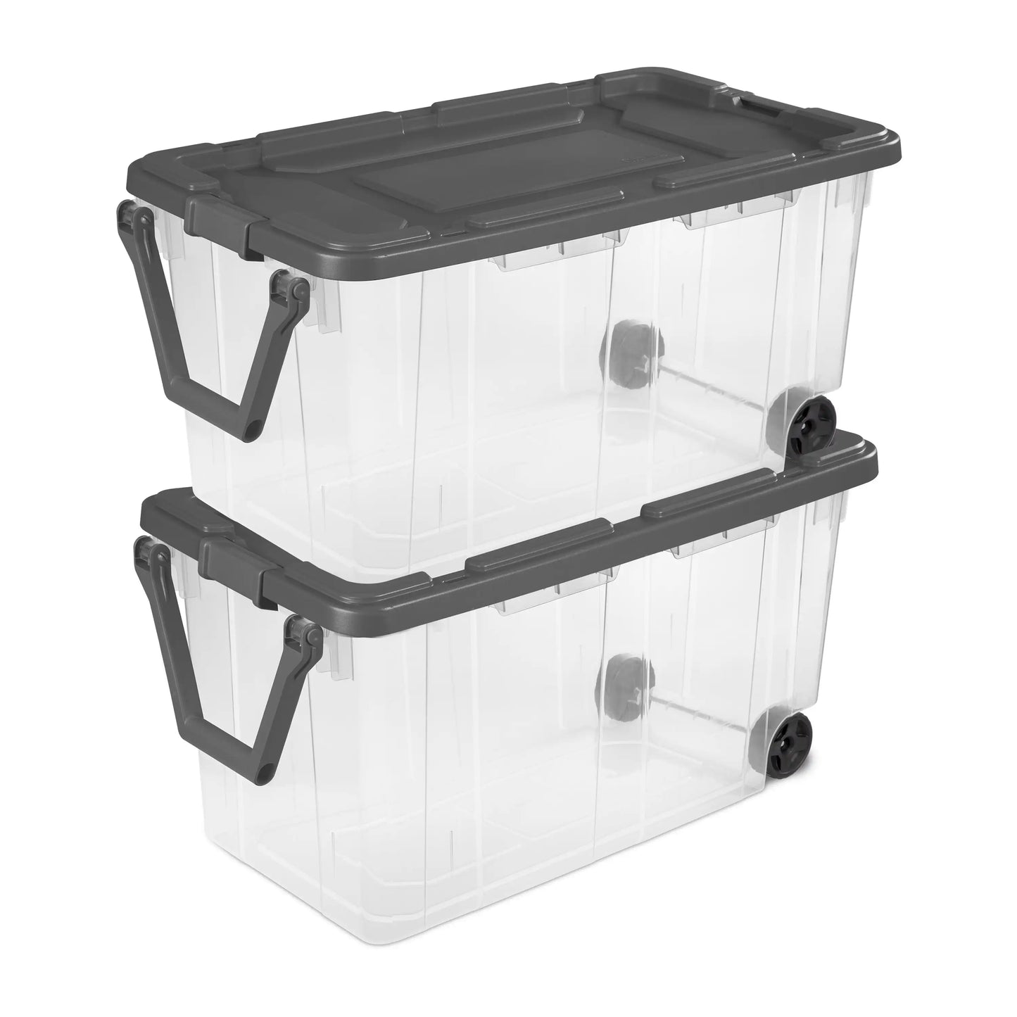 Industrial Wheeled Plastic Storage Container With Handle