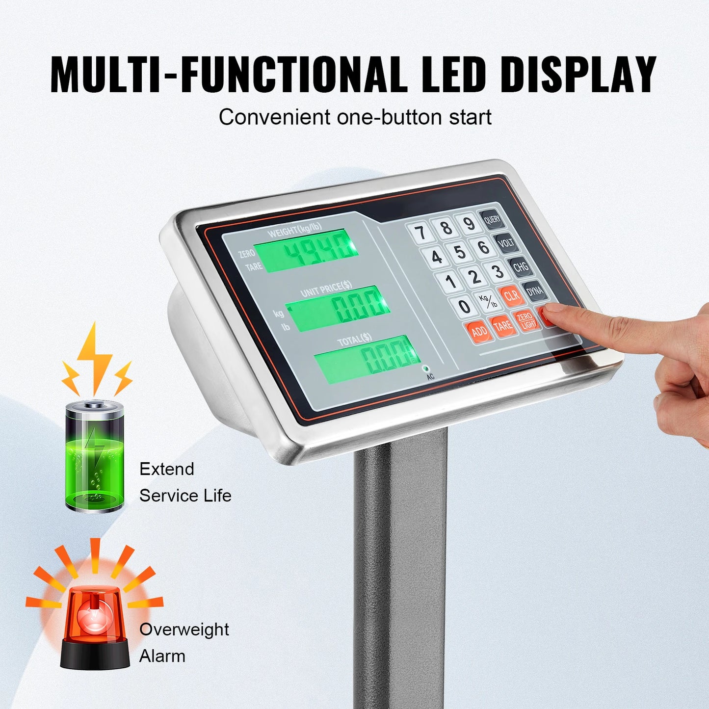 SucceBuy Digital Platform Scale 660 lb Tare Price Calculator