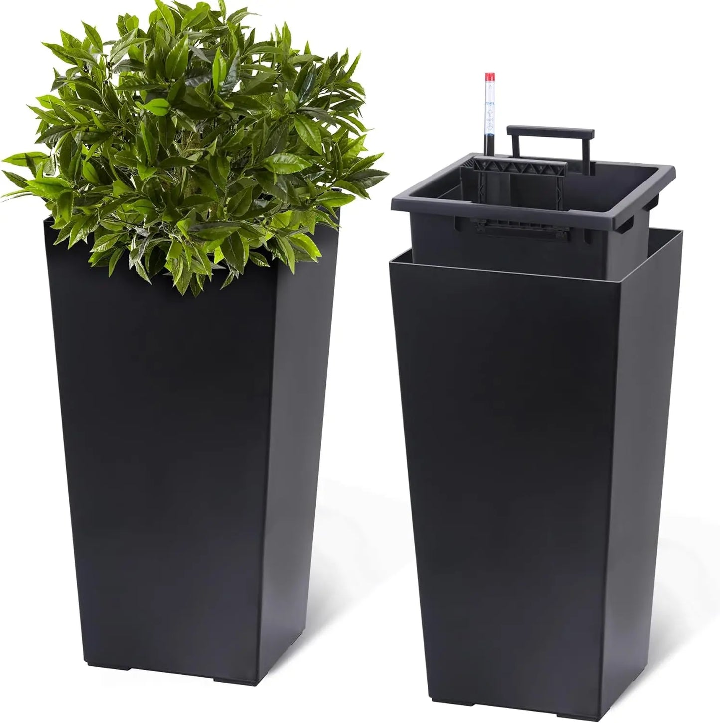 HobbyLane Two Pack Planter Set With Shelf Insert Indoor Outdoor