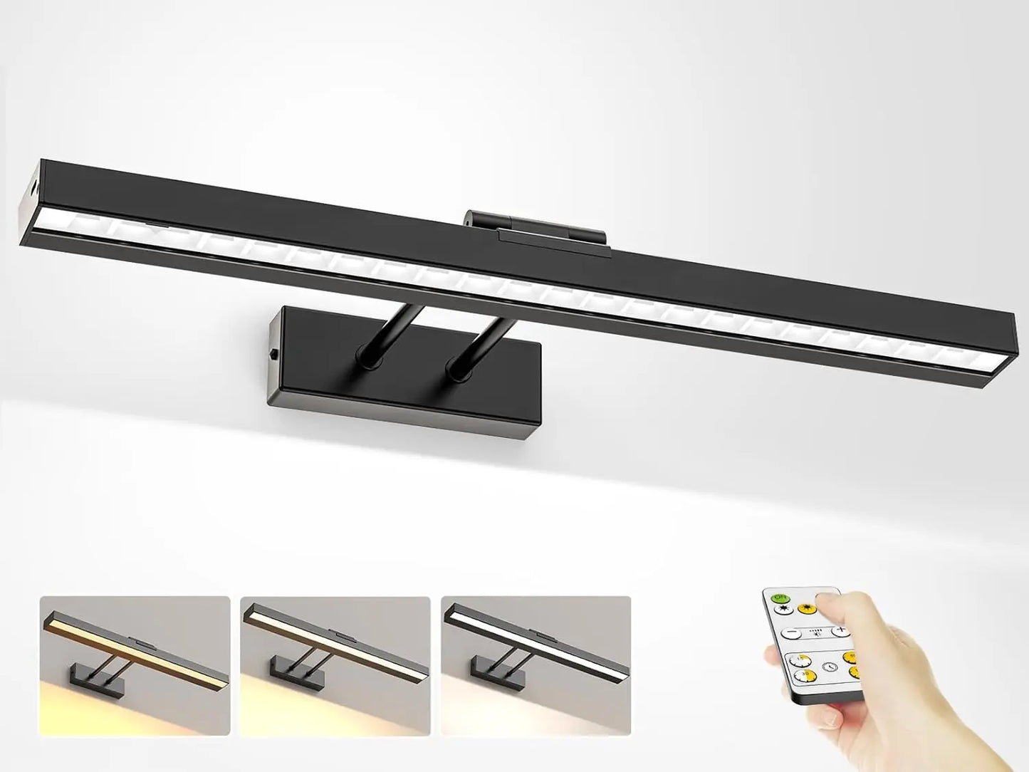 PRTILOUD Wireless Art Light Dimmable Battery Powered Picture Light Remote