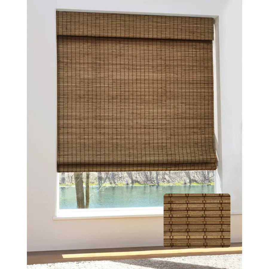 Bamboo Roman Shades For Windows Natural Light Filtering