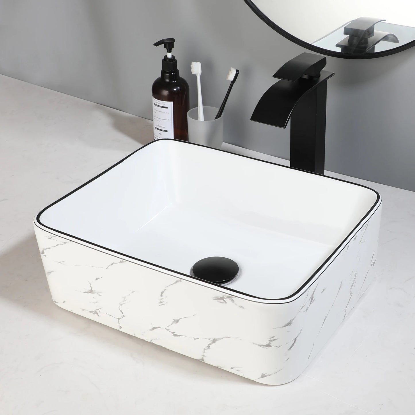 KEMAIDI MEKKHALA Modern Edge Ceramic Bathroom Sink