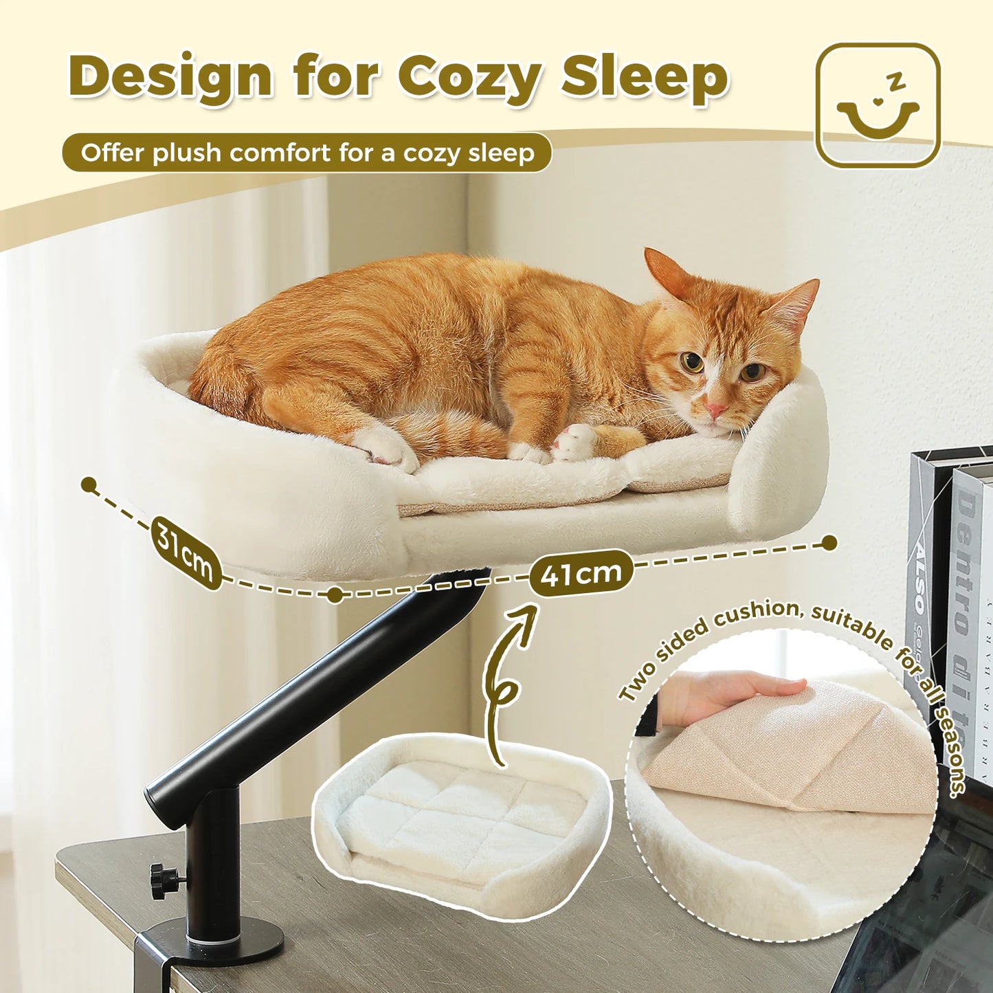 PAWZ Road Cat Desk Bed Rotatable Stand Hammock For Home