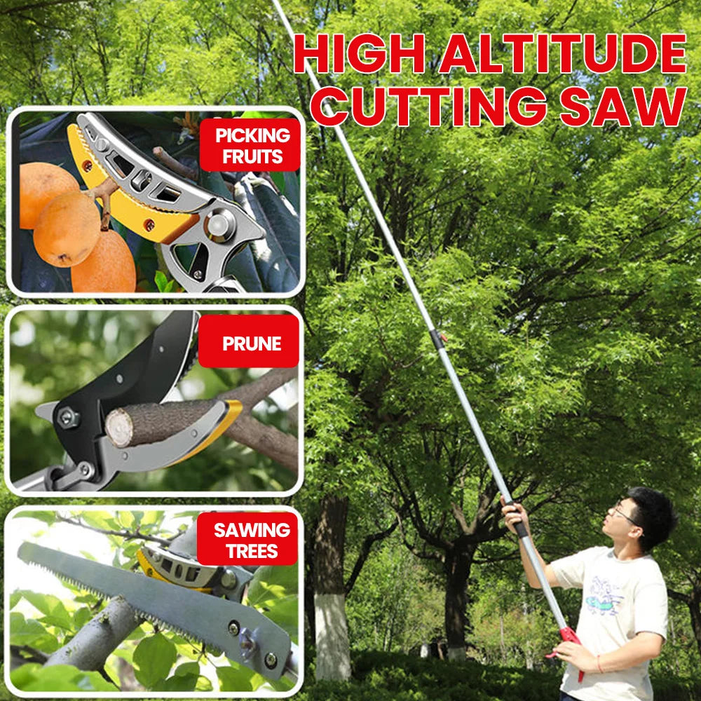 AIRAJ High Altitude Pruning Shears With Telescopic Rods And Scissors