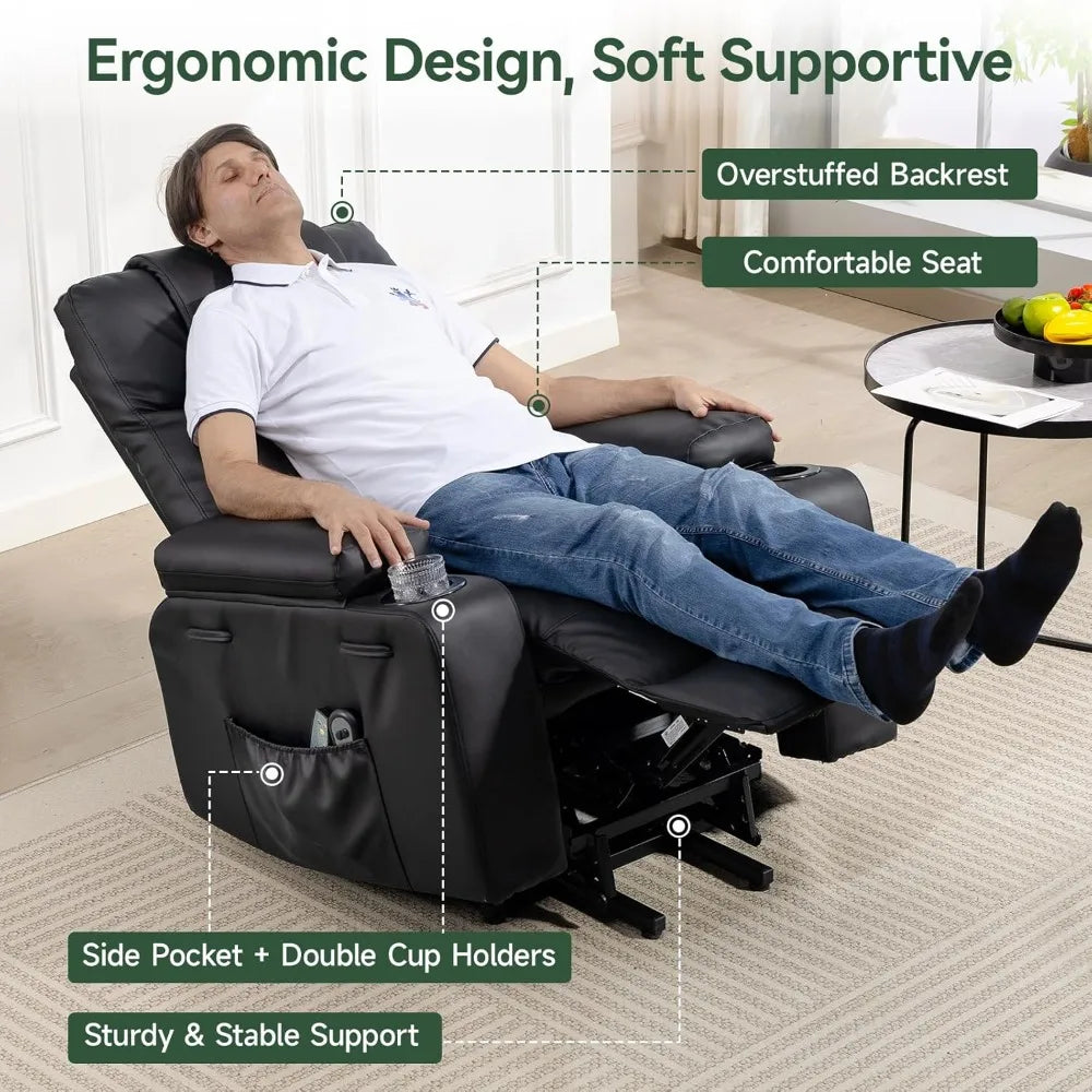 Electric Power Lift Recliner Chair With Heat And Massage