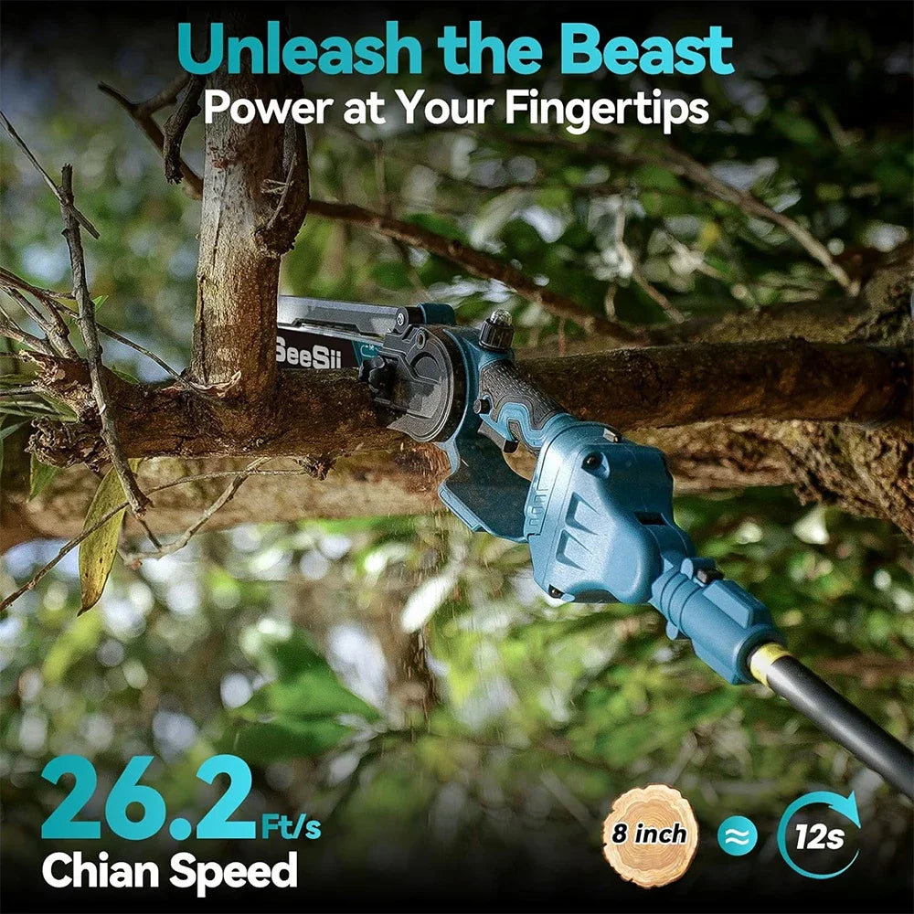 Seesii 2in1 Cordless Pole Saw And Mini Chainsaw Pro