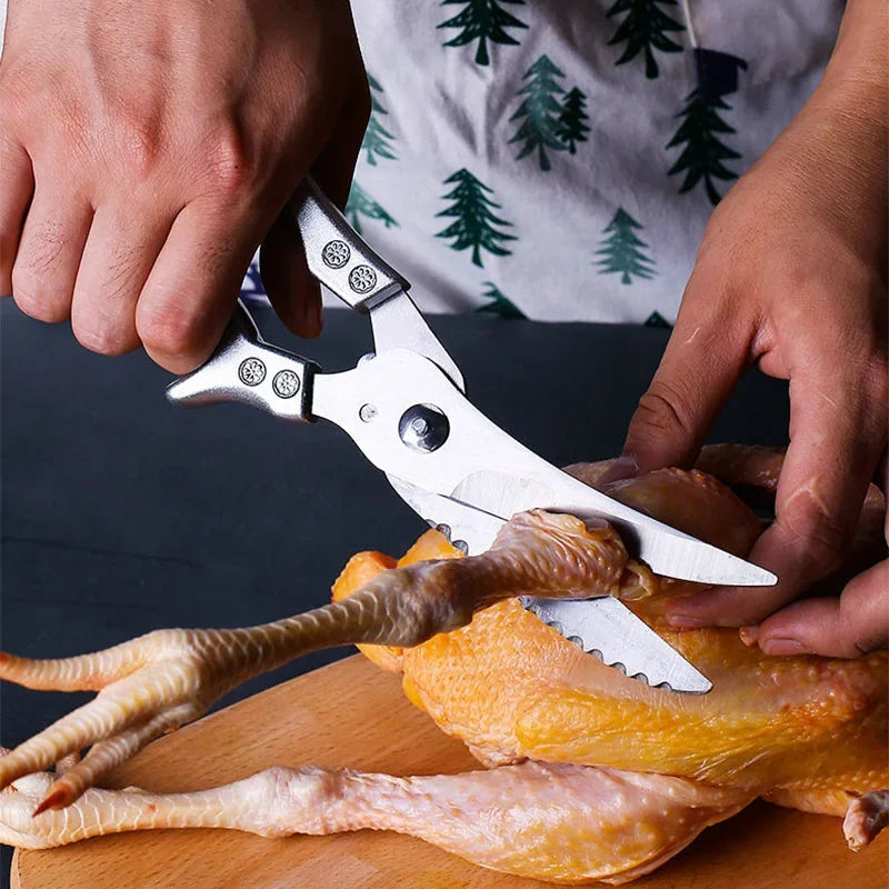 Stainless Steel Chicken Bone Scissors Kitchen Shears All Purpose Poultry