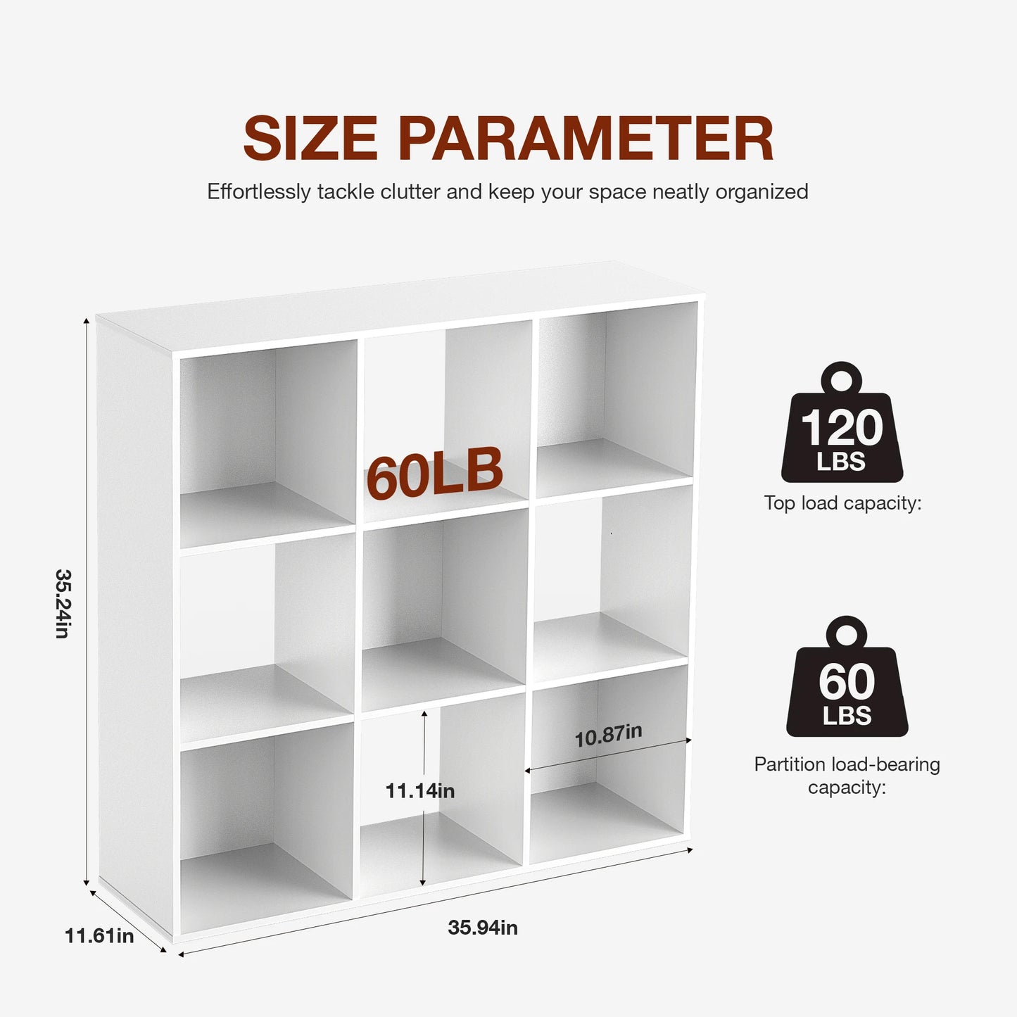 JHK Wood Storage Organizer Bookcase For Living Room And Office