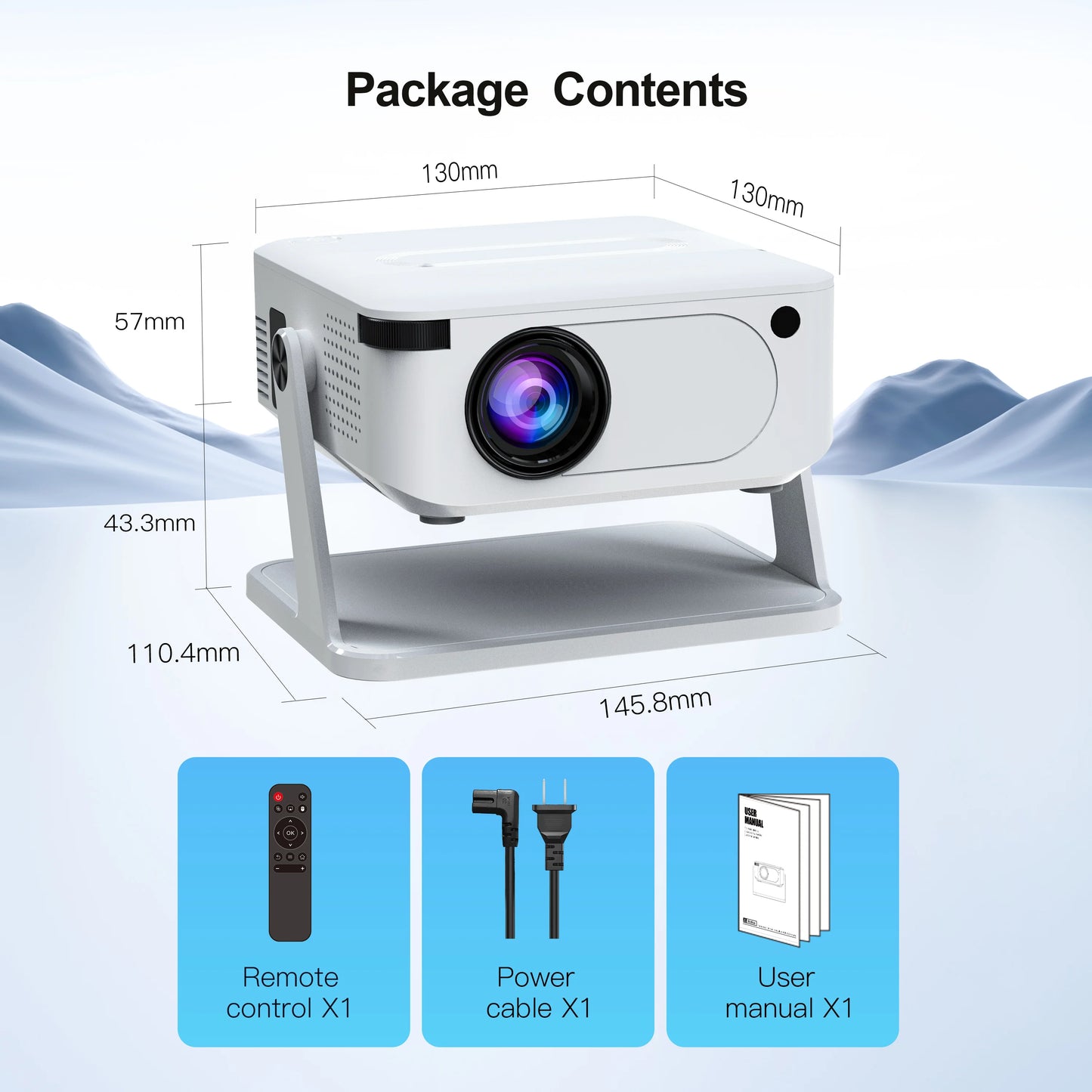 XNANO HA109 Mini Projector Android 11 WiFi 6 BT5.0
