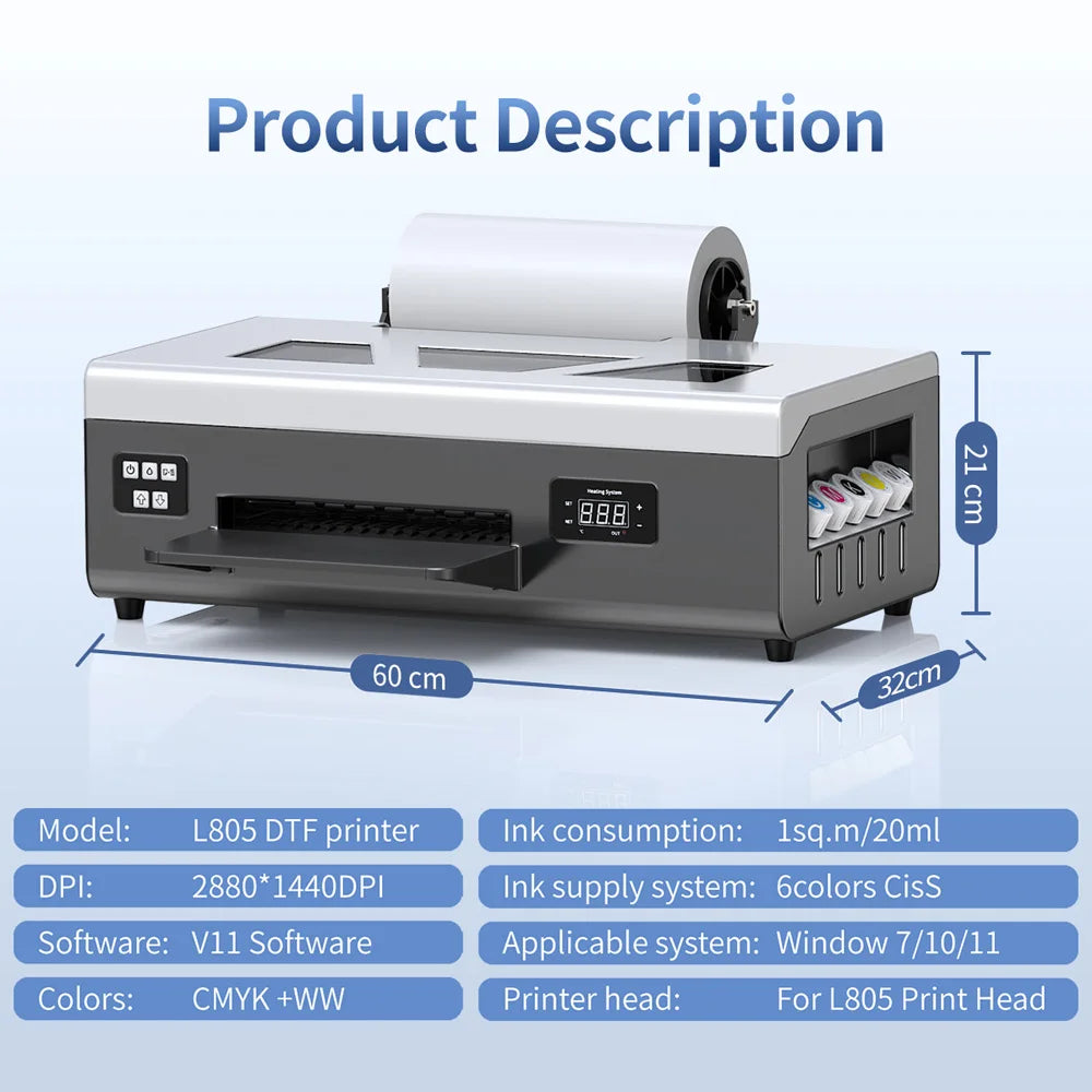 OYfame DTF UV Printer for Epson XP600 L805 Commercial Unit