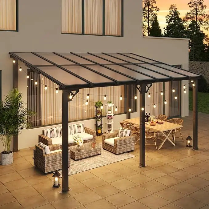 Aoxun Wall Mounted Gazebo Pergola For Outdoor Patio