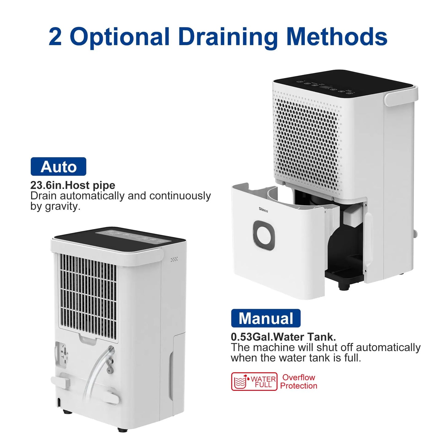 Shinco 30 Pint Dehumidifier For Home And Basements