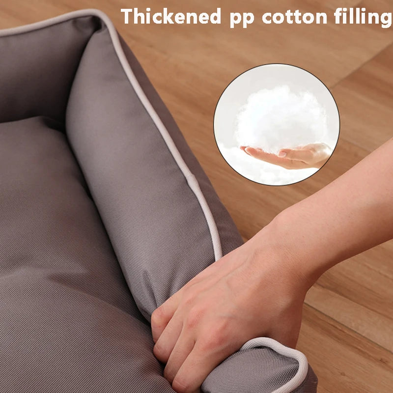 Four Season Square Dog Bed, Sofa Style, Waterproof Cushion