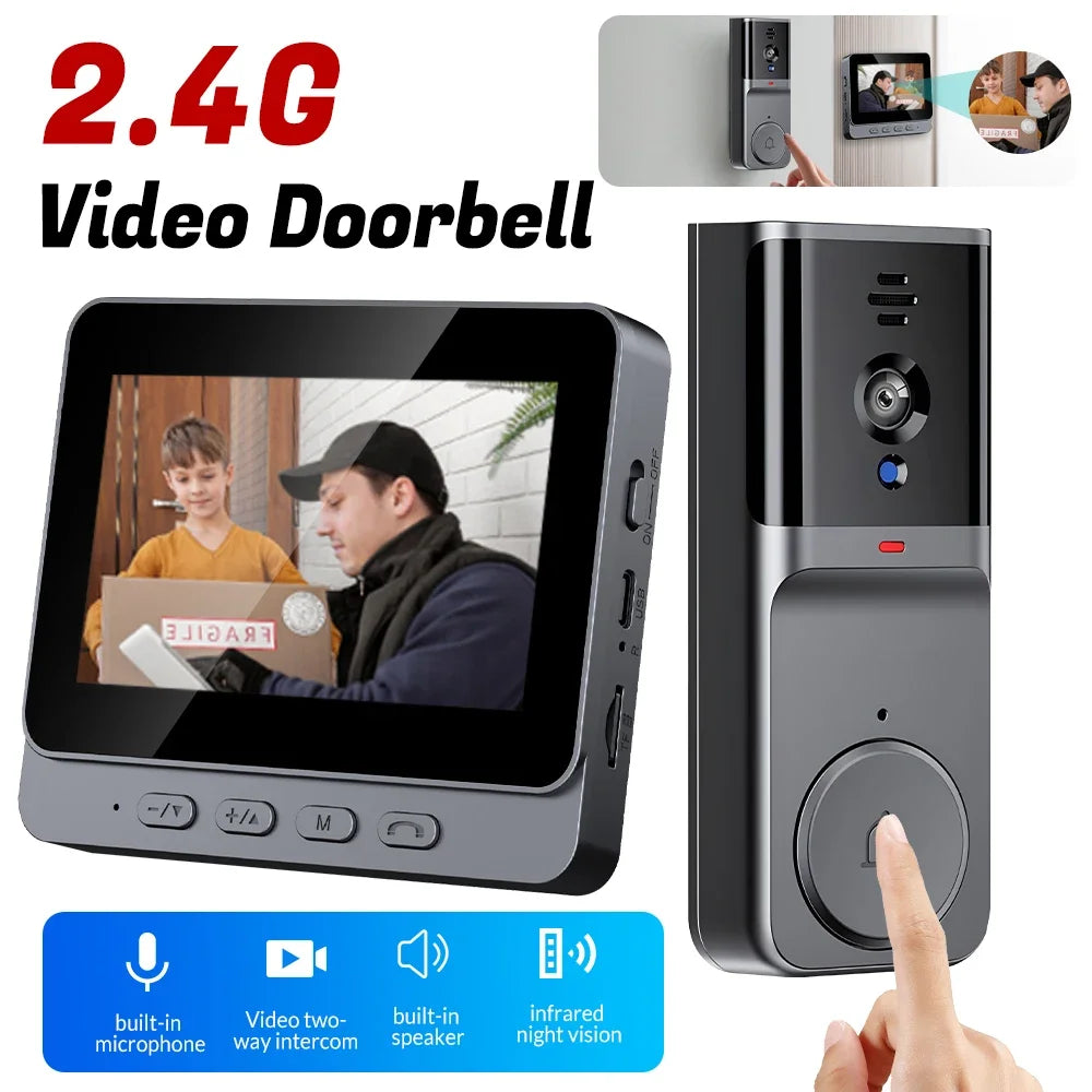 Smart Video Intercom With Night Vision And Two Way Audio Camera Surveillance