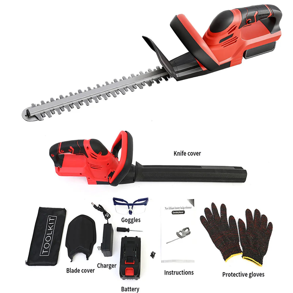 Cordless Hedge Trimmer With Battery And Charger For Yard Work