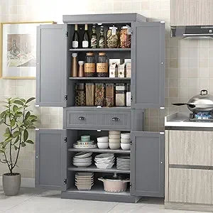 RBXC Pantry Cabinet With Adjustable Shelves And Drawer