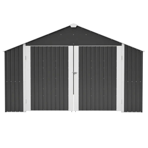 Outdoor Metal Shed With All Weather Protection And Large Storage Capacity
