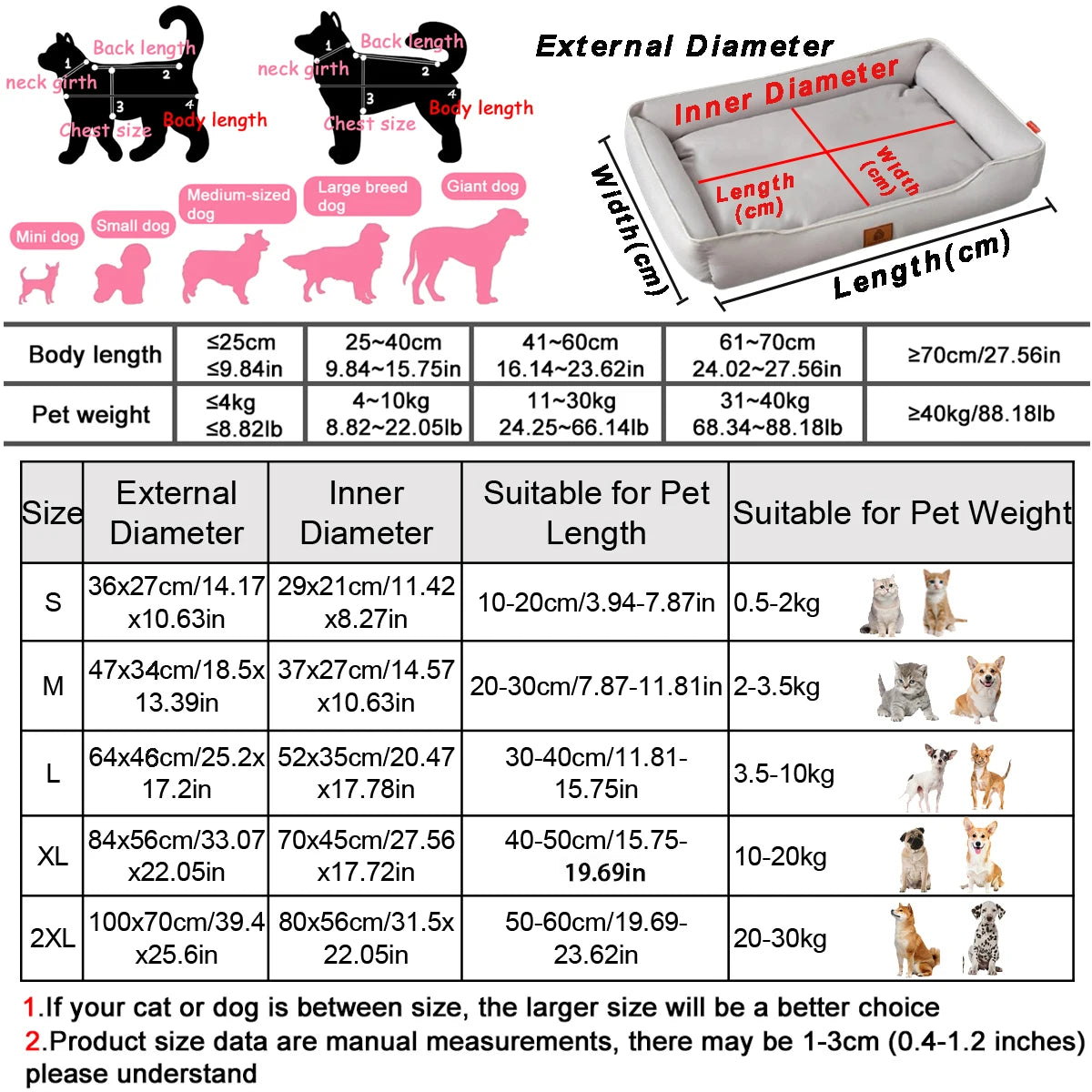 Four Season Square Dog Bed, Sofa Style, Waterproof Cushion