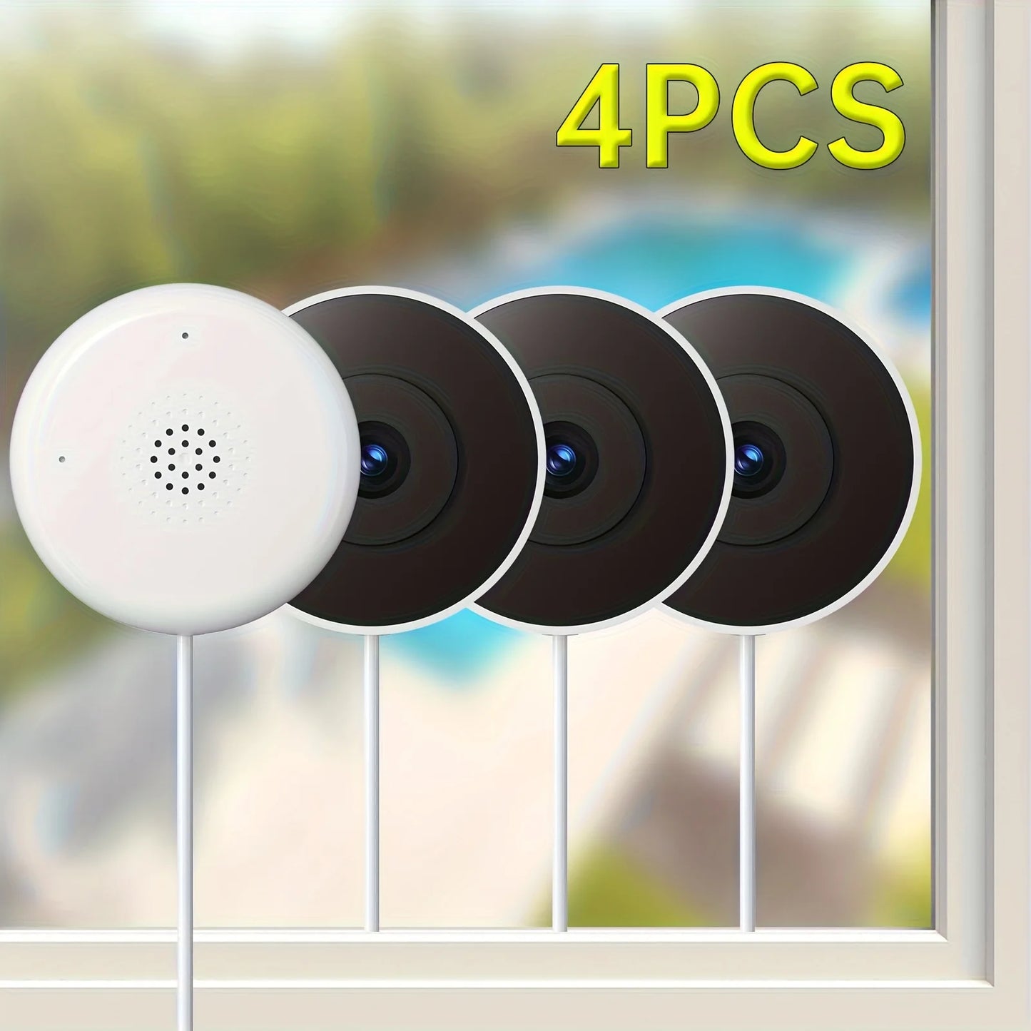 Window Cameras 4 Pack 2K Indoor WiFi AI Detection Security