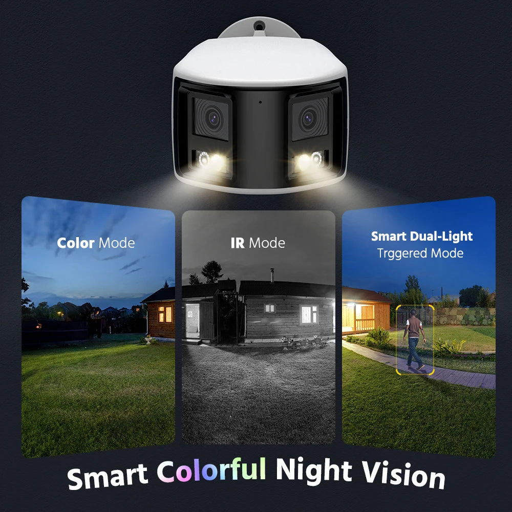 ANNKE 4K 8MP Dual Lens PoE Outdoor Surveillance Camera 180 Degree