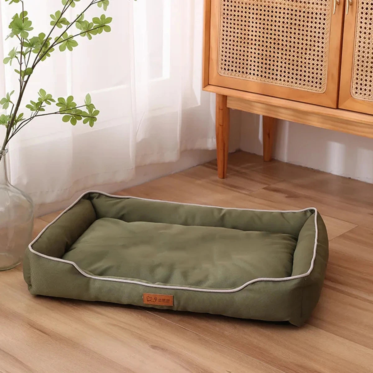 Four Season Square Dog Bed, Sofa Style, Waterproof Cushion